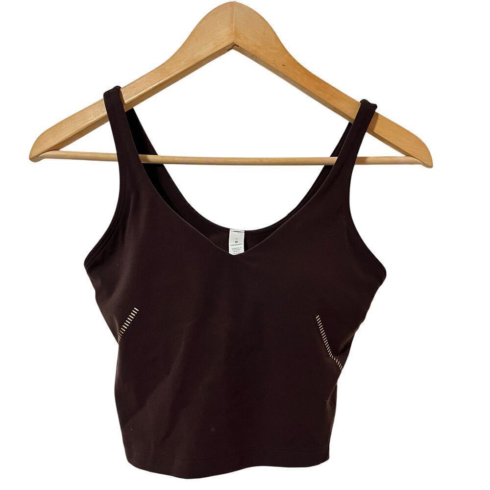 Lululemon Align Athletic Tank Top Size‎ 4 Brown Gold Yoga Gym Workout Tennis